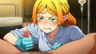 異世界おじさん女子 ゴム手袋で嫌々手コキする